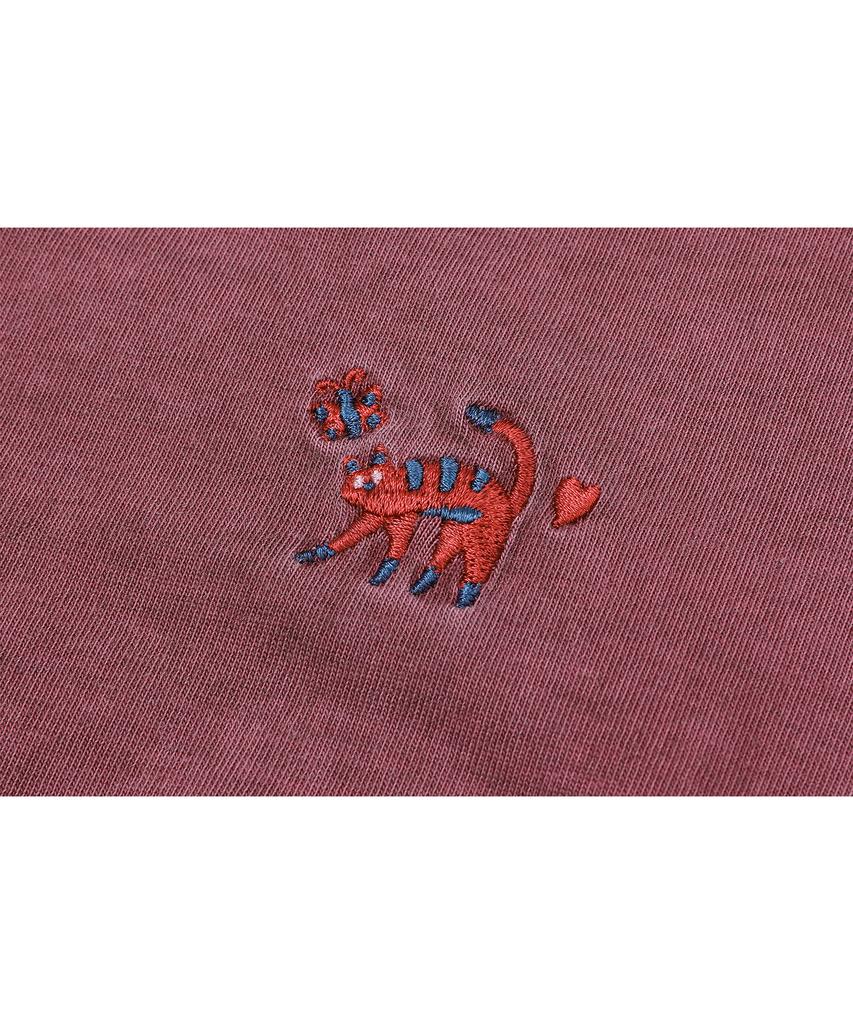 CPGN STUDIO Cat Stitch Pigment Short Sleeve Tee Dusty Pink