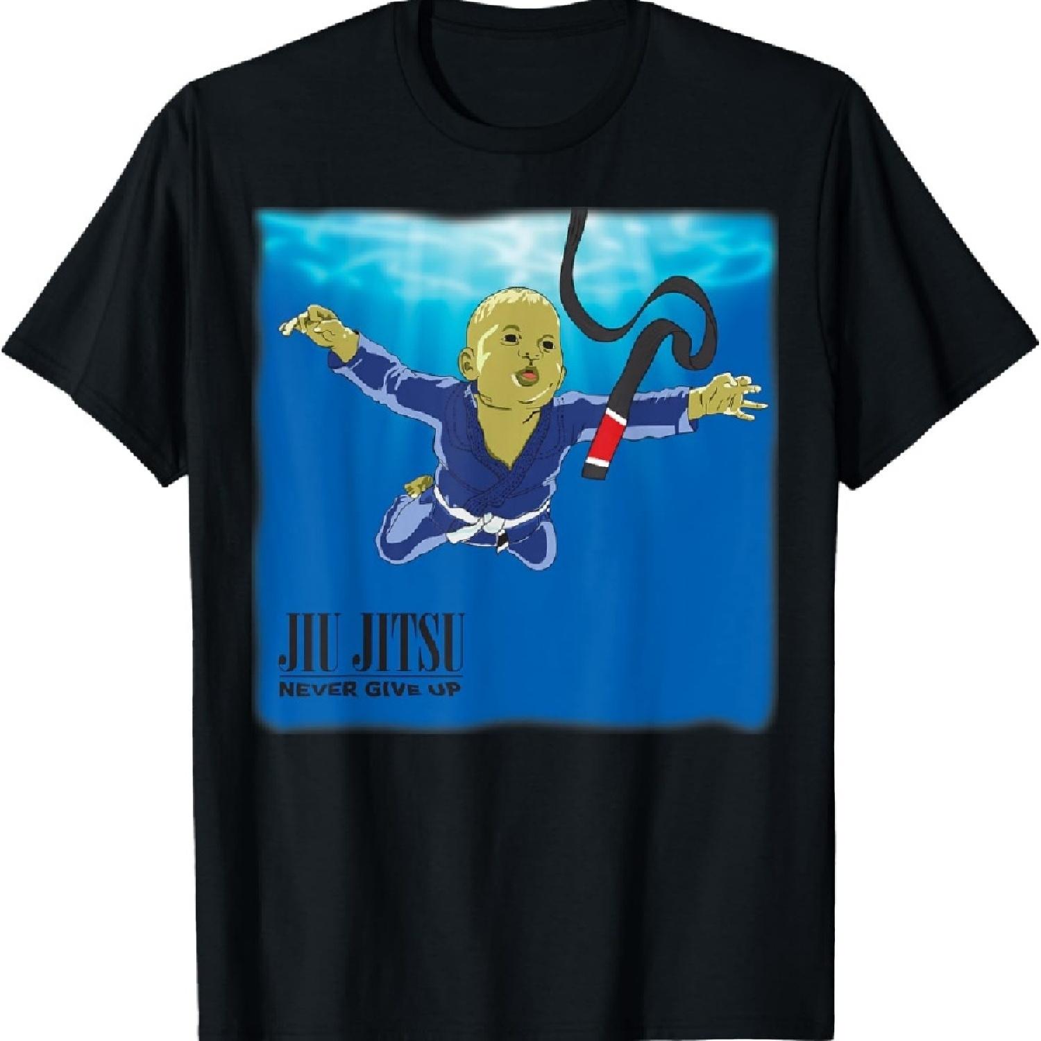 

BJJ T-shirt - Never give up, you ll get BJJ black belt T-Shirt S