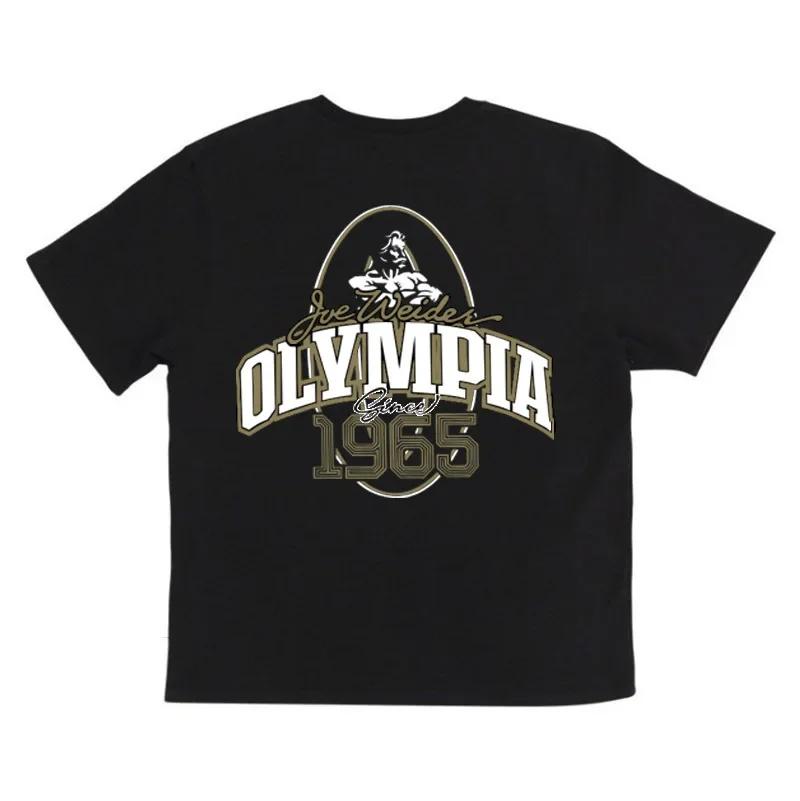 Summer New Men's Cotton Printed Letter T-shirt Loose Casual Large Fitness Breathable Sports Men's Fashion Cotton T-shirt