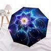 1pc Floral Mandala Design Automatic Folding Umbrella Durable Iron Frame,All Seasons Home Travel Outdoor Multifunctional Umbrella yy251115121