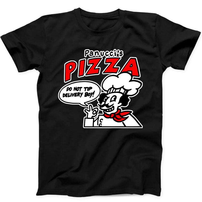 Panucci's Pizza Do Not Tip Delivery Boy Funny Gift Tee Black T Shirt 288
