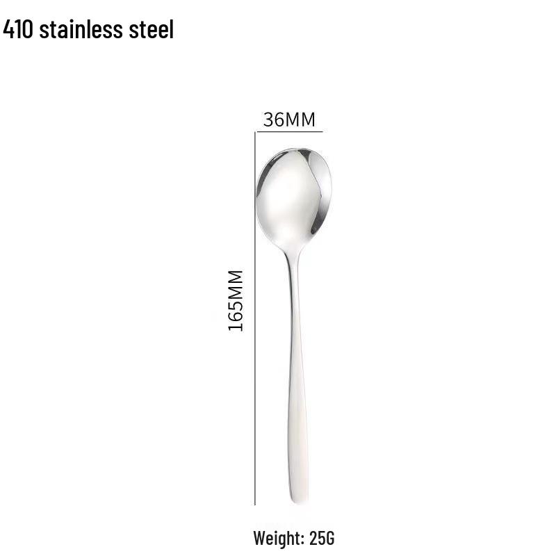 304 Stainless Steel Korean Style Tableware: Soup Spoon, Table Fork, Coffee Stirring Spoon, Long-Handle Thickened Spoon & Fork.