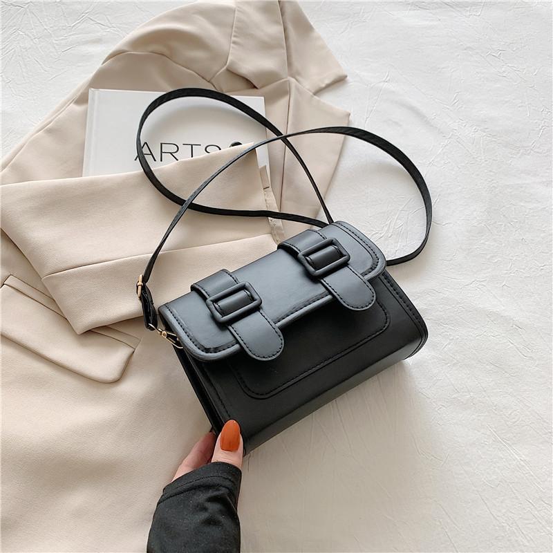 Trendy Street Style Pu Shoulder Bag For Women Fashionable Retro Small Square Bag 2023 Summer Edition