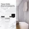 Wall Mount Toilet Paper Holder Bathroom Tissue Holder Paper Roll Dispenser Black