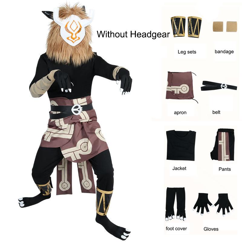 Genshin Impact Hilichurl Cosplay kostýmní mužská plyšová maska ​​Dvourozměrná hra