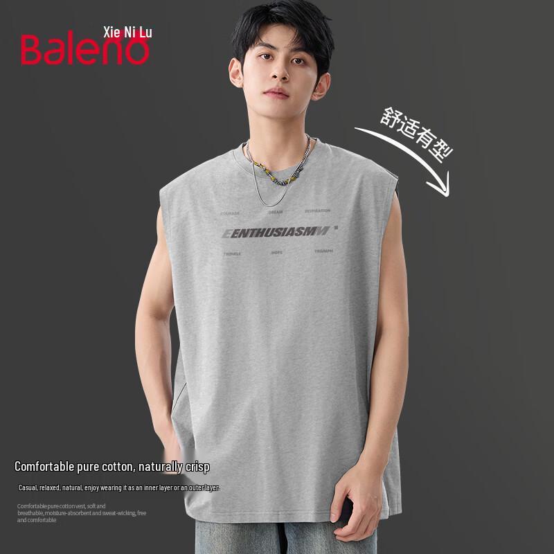 Baleno Men's Loose Fit Cotton Sleeveless Vest