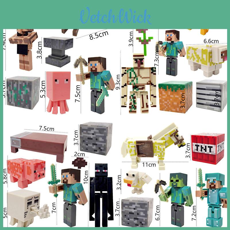 Minecraft Theme Building Blocks Cake Decoration Set For Party Supplies