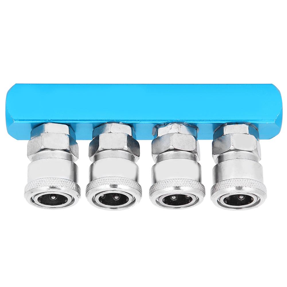 Air Compressor Quick Connector Manifold Fitting Pneumatic C‑Type Fast Coupler Aluminum Alloy
