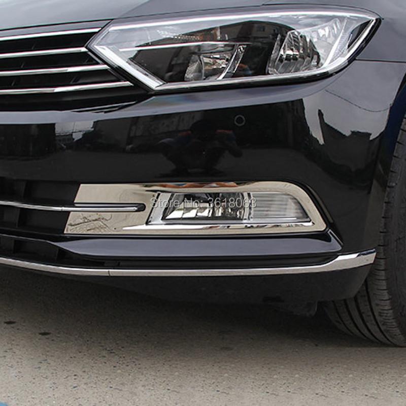 Pro 2017 Volkswagen VW Passat B8 2018 Kryt předního mlhového světla Obložení rámu světlometu z nerezové oceli Styling vozu