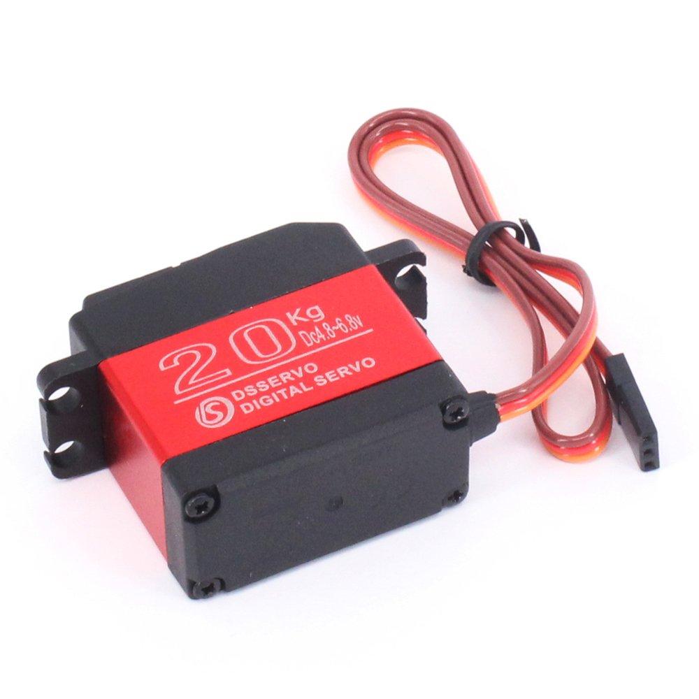 Zosky DS3218 20kg High Torque Full Metal Digital Steering Servo, Waterproof, Compatible with Baja RC Cars (180°)