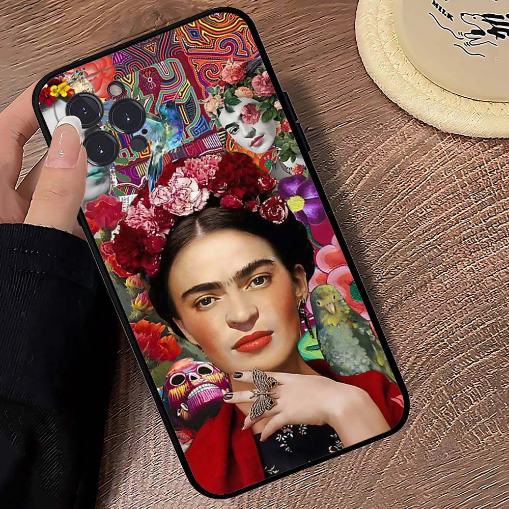 Fashion F-Frida K-KahlosS Phone Case For IPhone 16 15 14 13 12 11 17 Pro Max Simplicity Back TPU Soft Case