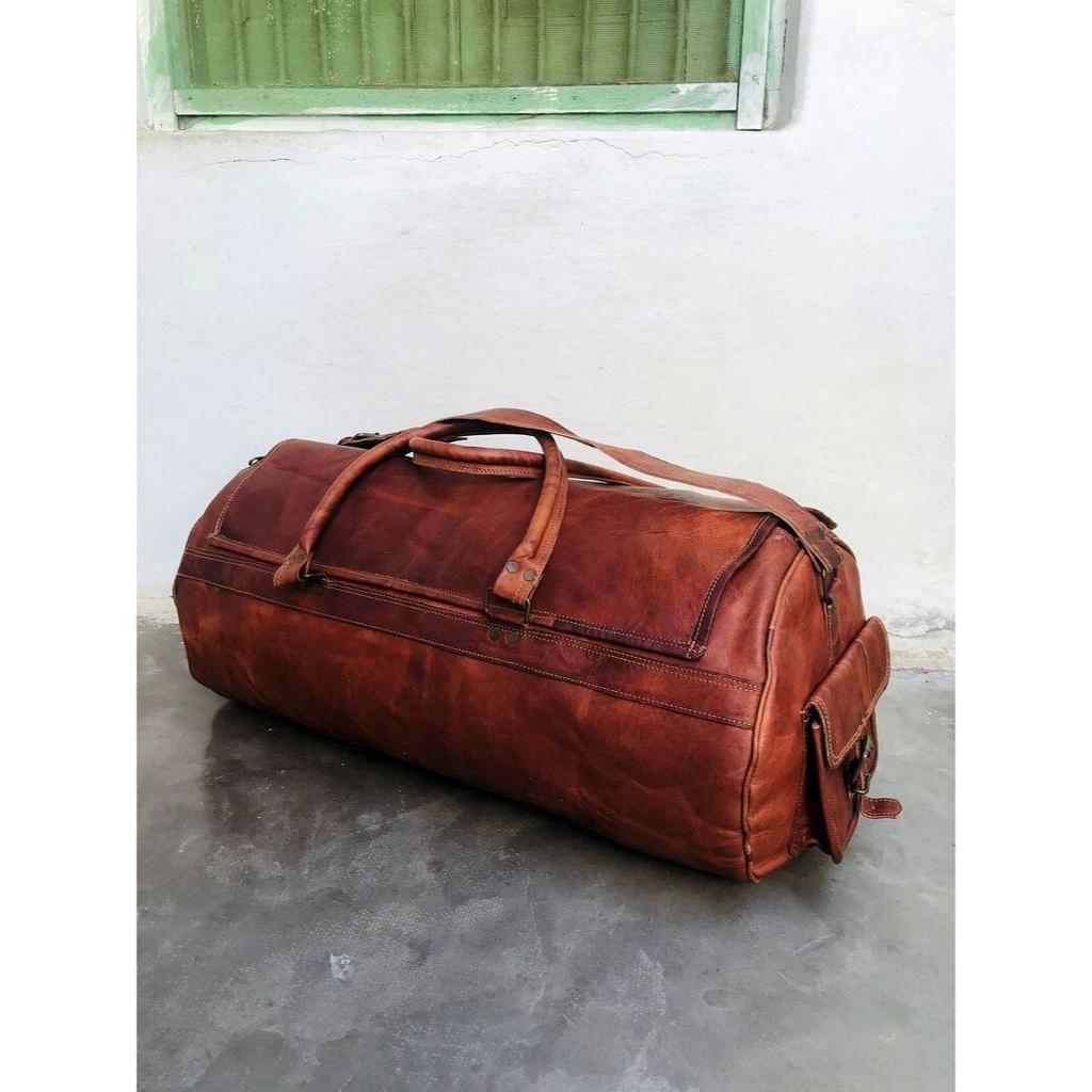 Leather Duffle Bag, Travel Duffle Bag, Personalized Unisex Overnight Weekend Bag, Gym Bag, Best Gift, Custom Cabin Luggage