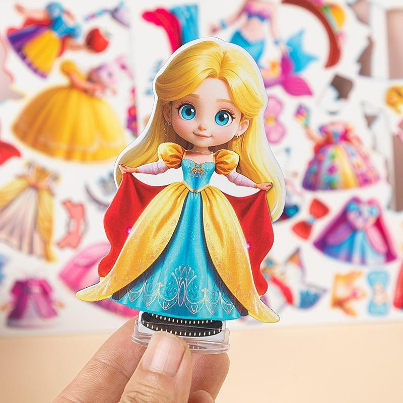 1/2/4 Sets Magnetic Princess Pretend Play Toys Magnetic Dress Up Paper Dolls For Girls Play Travel Playset Toy