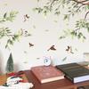Green Plant Leaves Wall Stickers Living Room Bedroom TV Background Wall Home Decoration Wall Stickers