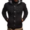 2025 Winter Sweater Cardigan Men's Hooded Knitted Cardigan Jacket