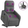 Vidaxl Lift and Massage Chair, Reclining, Dark Gray, Fabric