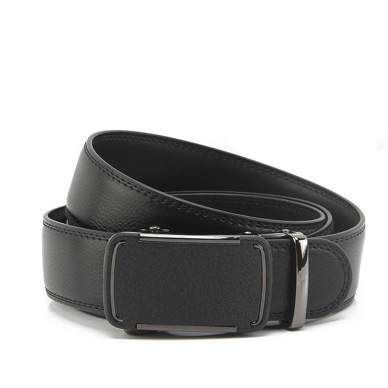 Frosted Automatic Buckle Opening Two-layer Cowhide Belt Business and Casual Men's Trendy Belt