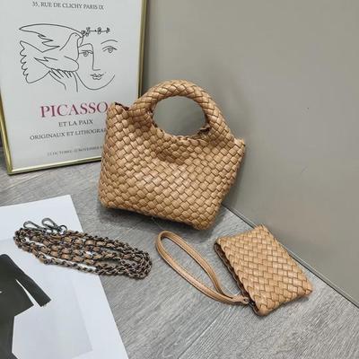 Mini sac à main tissé à la main haut de gamme 2024 - Sac bandoulière à chaîne pour femme