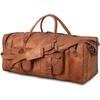 Stora Duffelväskor för män Holdall Läder Resväska Overnight Gym Sports Weekend Bag. Med Combo Leather Diary