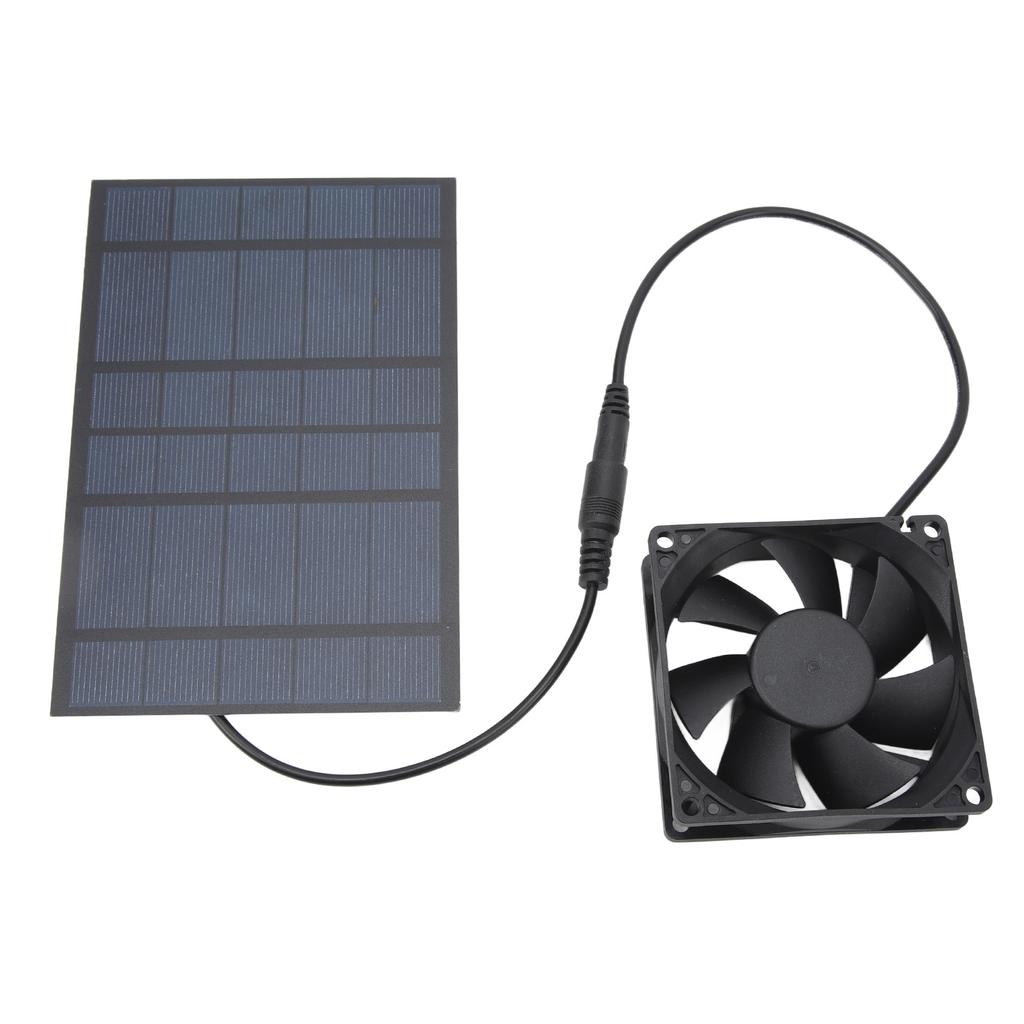 Solar Panel Fan Reduce Temperature Humidity IPX7 Waterproof Solar Powered Fan for Chicken Coop Greenhouses Pet House