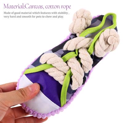 Purple Durable Squeaky Slippers Toy Dog Molar Toys Pet Chew Plaything Puppy Teething Chew Toy Animal Squeaky Dog Toys Pet