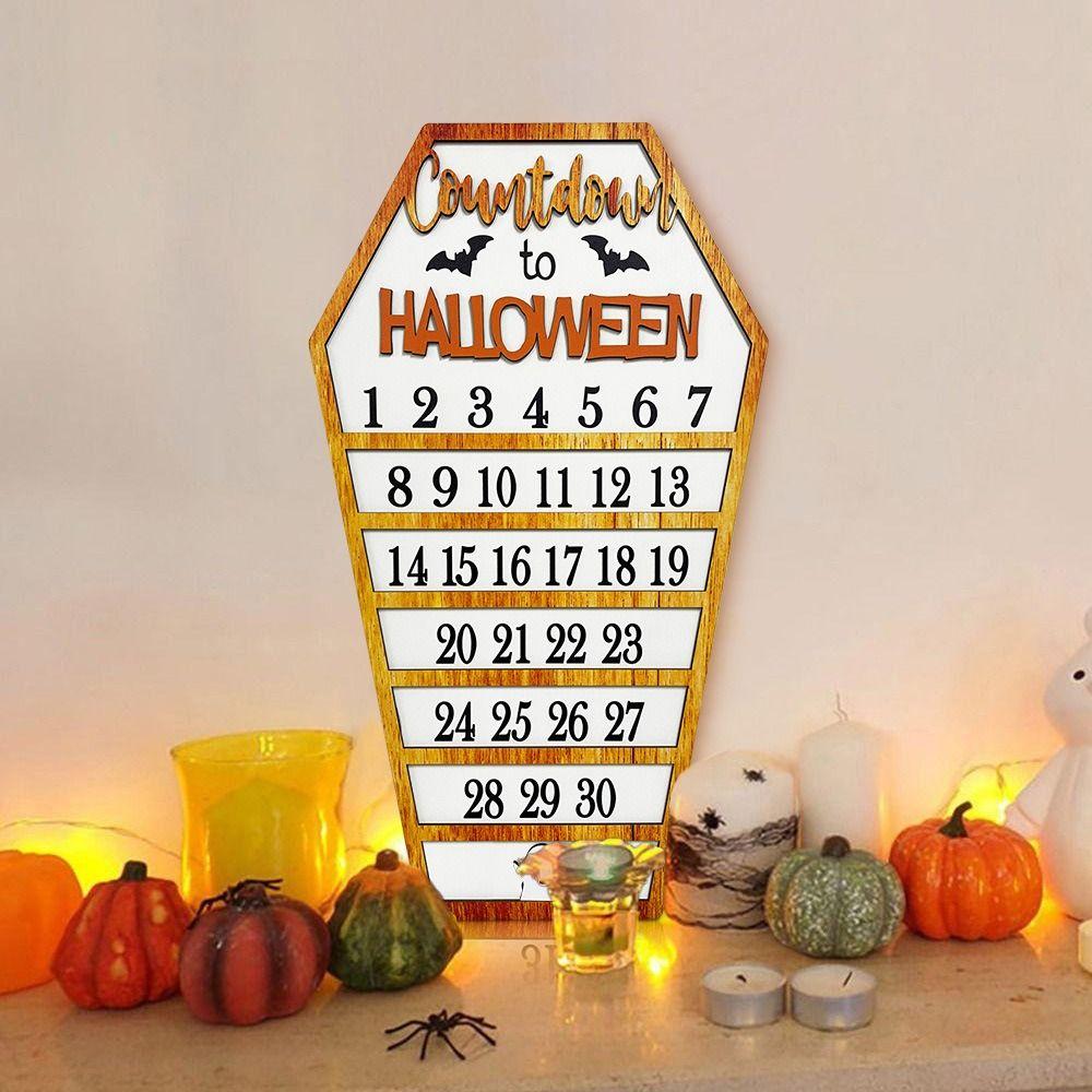 Ornament Desktop Decoration Pumpkin Ghost Holiday Decor Halloween Theme Countdown Calendar Family