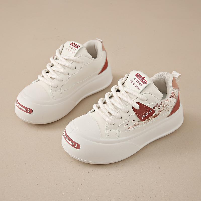 

Guofeng ink thick baseplate shoes women s small white shoes autumn new niche original versatile student non-slip casual shoes 35