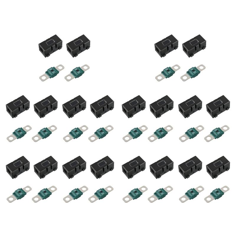 

A84E-20 X ANS-H Car Fuse Holder And 20 X High Current Bolt On Midi Fuses 40A Amp For Cars, Trucks, Vehicles 40A