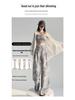 Women's Floral Wide-Leg Pants - Ice Silk, Cotton, Linen, Slimming, Casual Fit for Summer 2026