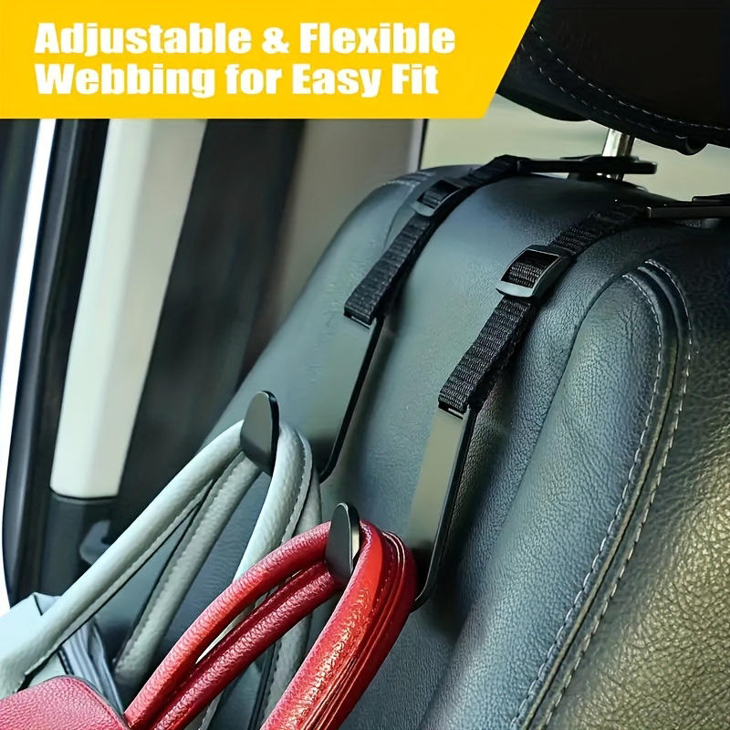 4Pcs/Set Car Headrest Hooks For Car Car Seat Hooks Purse Hooks For Car Handbag Clothes Coats Grocery Bags