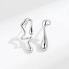 New Creative Metal Irregular Water Drops Stud Earrings for Women Vintage Zinc Alloy Color Geometric Earrings Birthday Gift