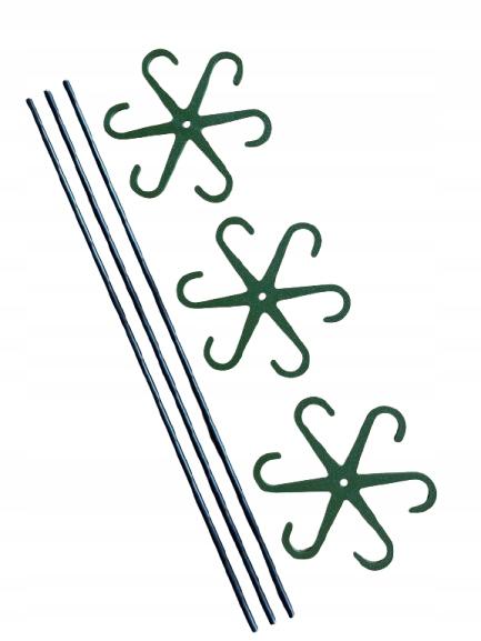 Podpora do roślin kwiatów podpórka podpórki mocna chwytak z prętem m15cm x3