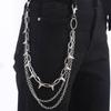Edgy Spiked Metal Chain Accessory Detachable For Pants Bags Punk Style Secure Clasp Youth Punk Fashion belt Attachment