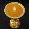 Wiederaufladbarer Kerzenhalter, tibetische elektronische Butterlampe, buddhistische Tischdekoration, LED, simulierte Flamme, für Zuhause, dekorativ
