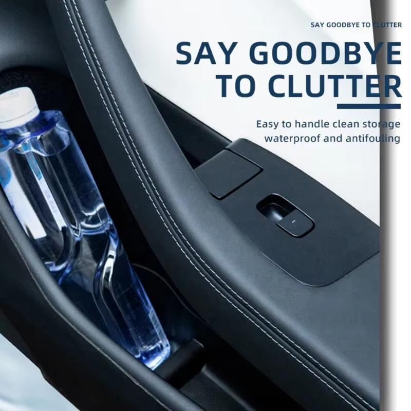 Automotive Door Storage Organizers Spacious 1.5L Capacity For Essential Organization No Tools Needed Slip Proof Design