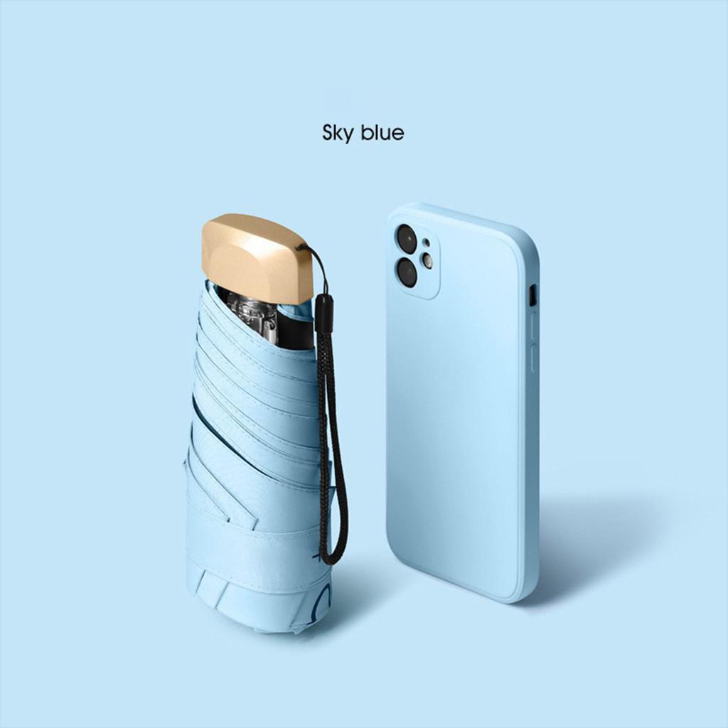 1 Stück 55% Rabatt Mini Sonnenschirm Taschenregenschirm Vinyl Faltbar UV Ultraviolett Schutz Sonnenschutz Taschenschirm Kapsel