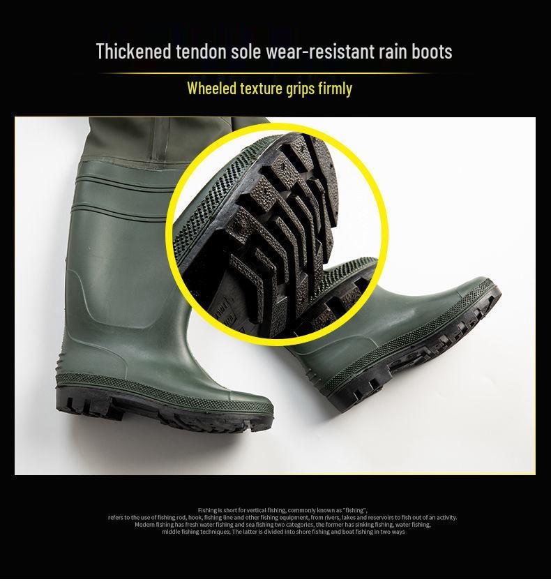 Waterproof Nylon Wading & Rain Pants - One-Piece Design for Fishing and Tide-Pooling.