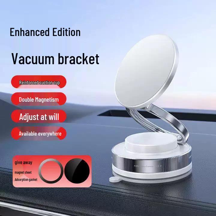 360° Rotating Magnetic Car Phone Holder with Suction Cup and Anti-Shake Design