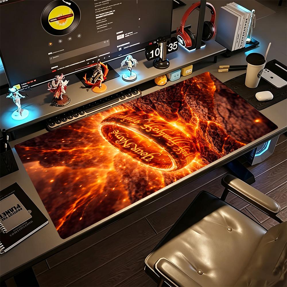 Lord Rings Personalized Name Mouse Pad Gamer Mousepad Computer Desk Keyboard Mat Non-Slip Rubber Bottom Gaming Accessories Ideal Gift for Gamers