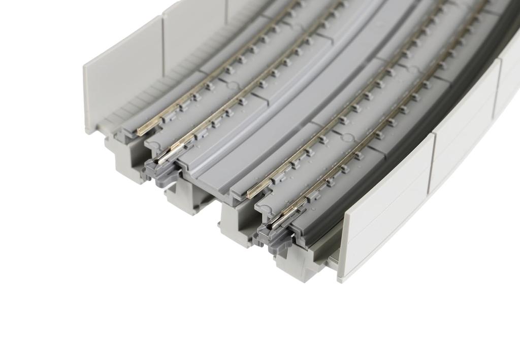KATO N Gauge Double Track Elevated Approach Track 1 Left and Right Each Railway Model Supplies R414/381-22.5° 20-545