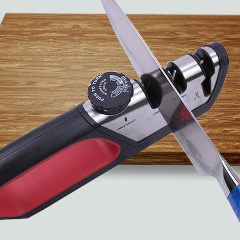 Adjustable Angle 3-Segment Knife Sharpener for Kitchen Knives Stainless Steel Three-Purpose Sharpening Stone for Kitchen Tools