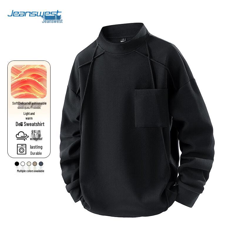 

Jeanswest Men s Thermal Half-High Collar Long-Sleeve T-Shirt 2XL