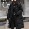 BITCED Thickened Puffer Jacket Down-Filled Cotton Coat Women's Loose-Fit Winter Coat Mid-Length Knee-Length Cotton Jacket