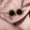 French Elegance Rhinestone Pearl Stud Earrings: Personalized Round Design, Versatile Temperament Accessory
