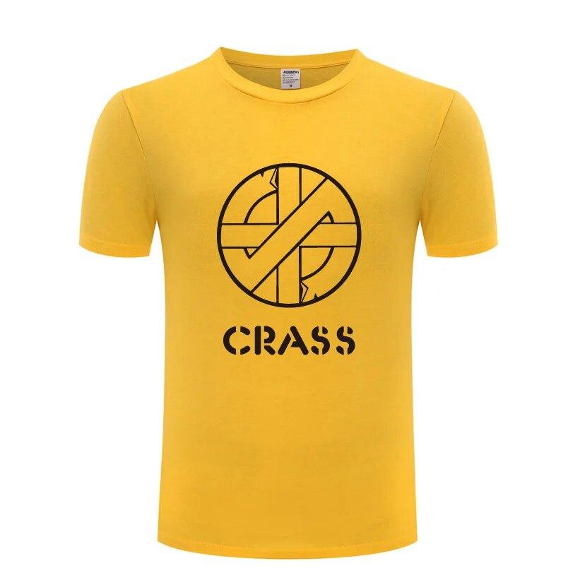 Music Rock Crass Printed T Shirts Unisex Hip Hop Short Sleeve O Neck Cotton Unisex T-Shirt Cool Funny Streetwear Top Tee Summer Style