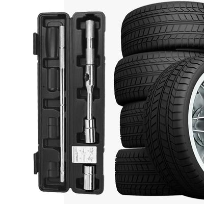 Heavy Duty 4 Way Cross Socket Wheel Wrench Tire Lug Wrench Telescopic Steel Car Repair Tool for Tires Maintenance Supplies