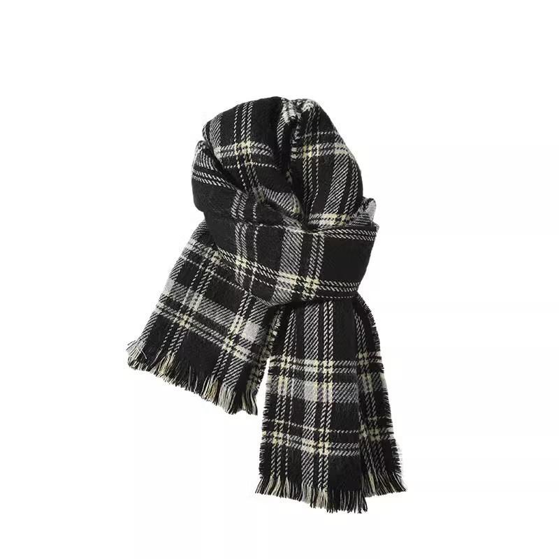 Scarf Men's Winter New Versatile Korean Version Plaid Scarf Women Give Boyfriend Gifts Couple Scarf To Keep Warm