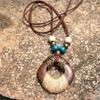 Retro Tassel Sweater Chain: Bohemian Flower Pendant Necklace for Women