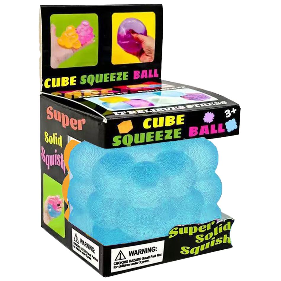 Trending Cube Squish Toy, Soft Jelly Squeeze Stress Relief Fidget Toy, Sensory Toy For Kids & Adults Birthday Gift