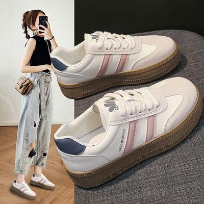 Thick-soled German Training Shoes for Women's Summer Wear 2025 New Muffin Casual Lazy Canvas Shoes for Women's White Shoes
